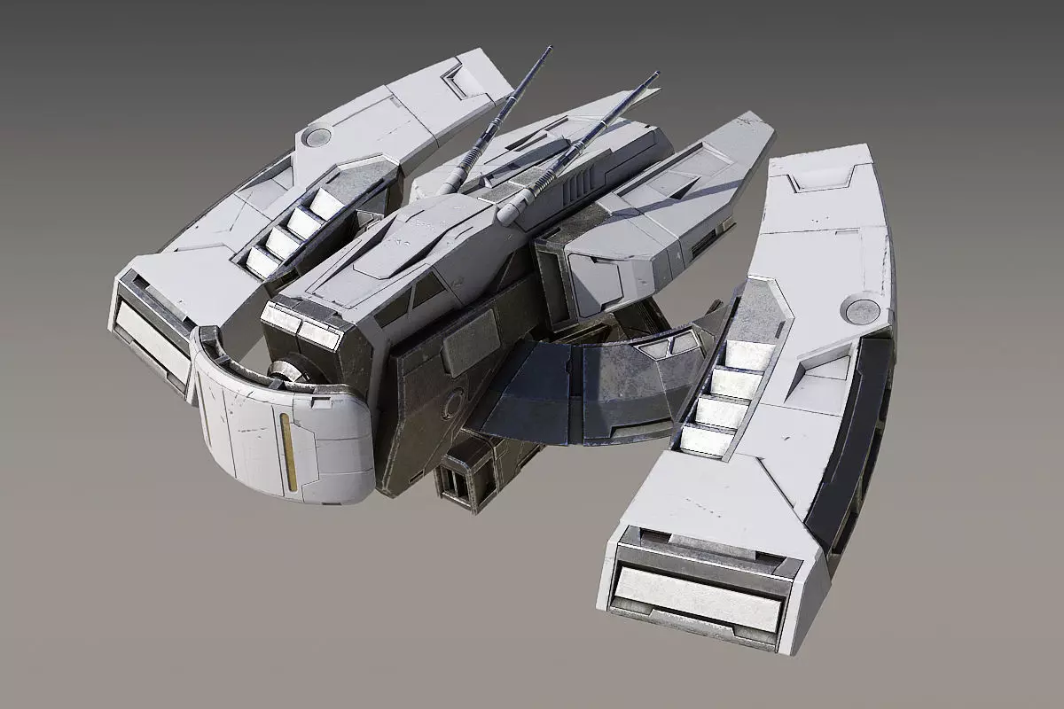 Drone spaceship 3D model_0
