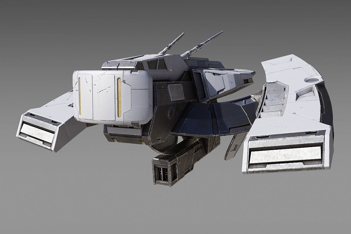 Drone spaceship 3D model_3