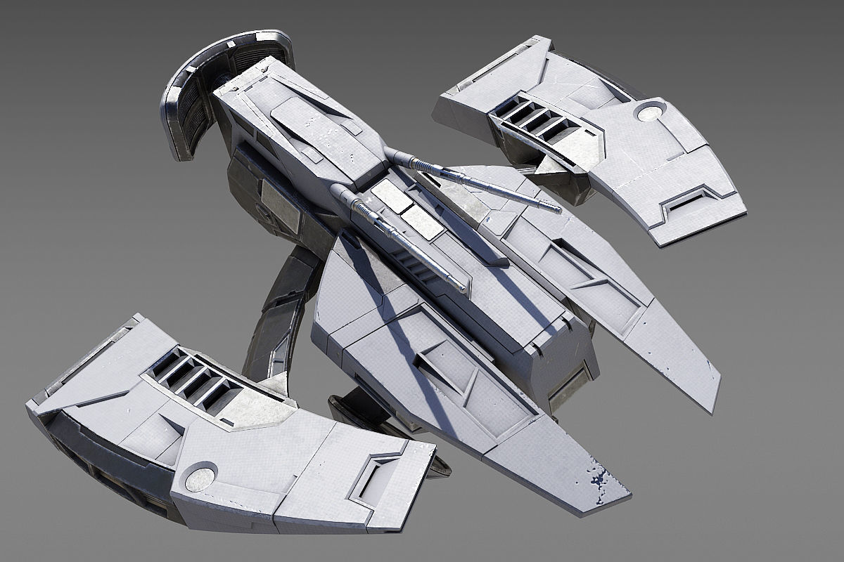 Drone spaceship 3D model_5