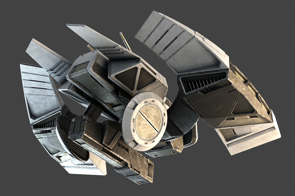 Drone spaceship 3D model_8