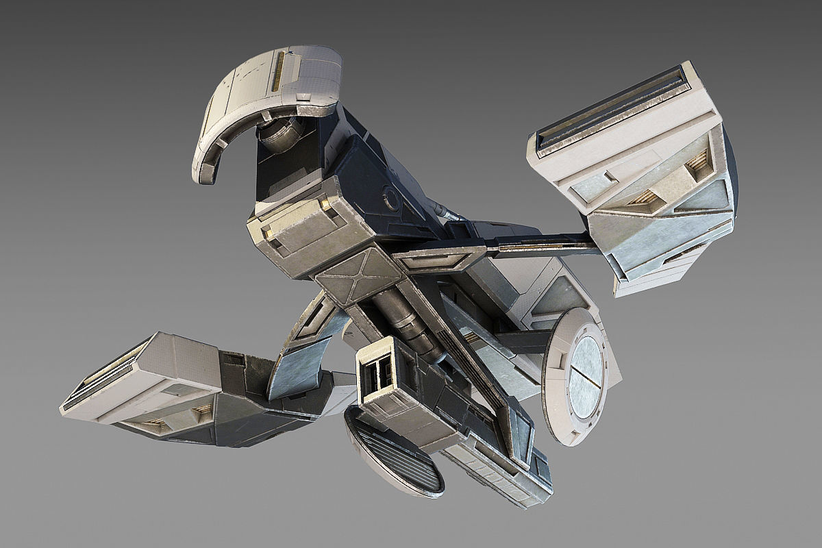Drone spaceship 3D model_10