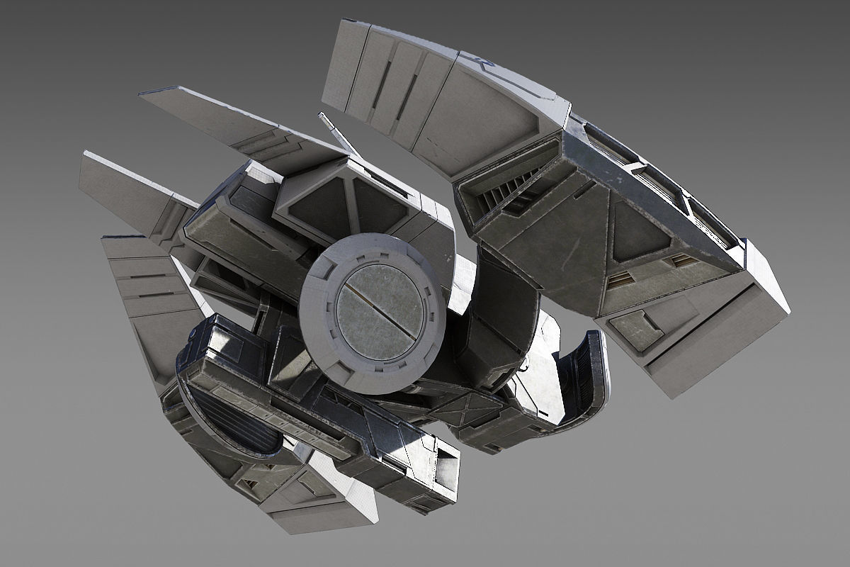 Drone spaceship 3D model_7