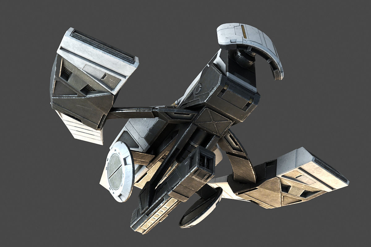 Drone spaceship 3D model_9