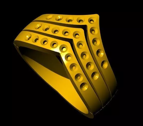 chevron ring 3dm file 3D print model