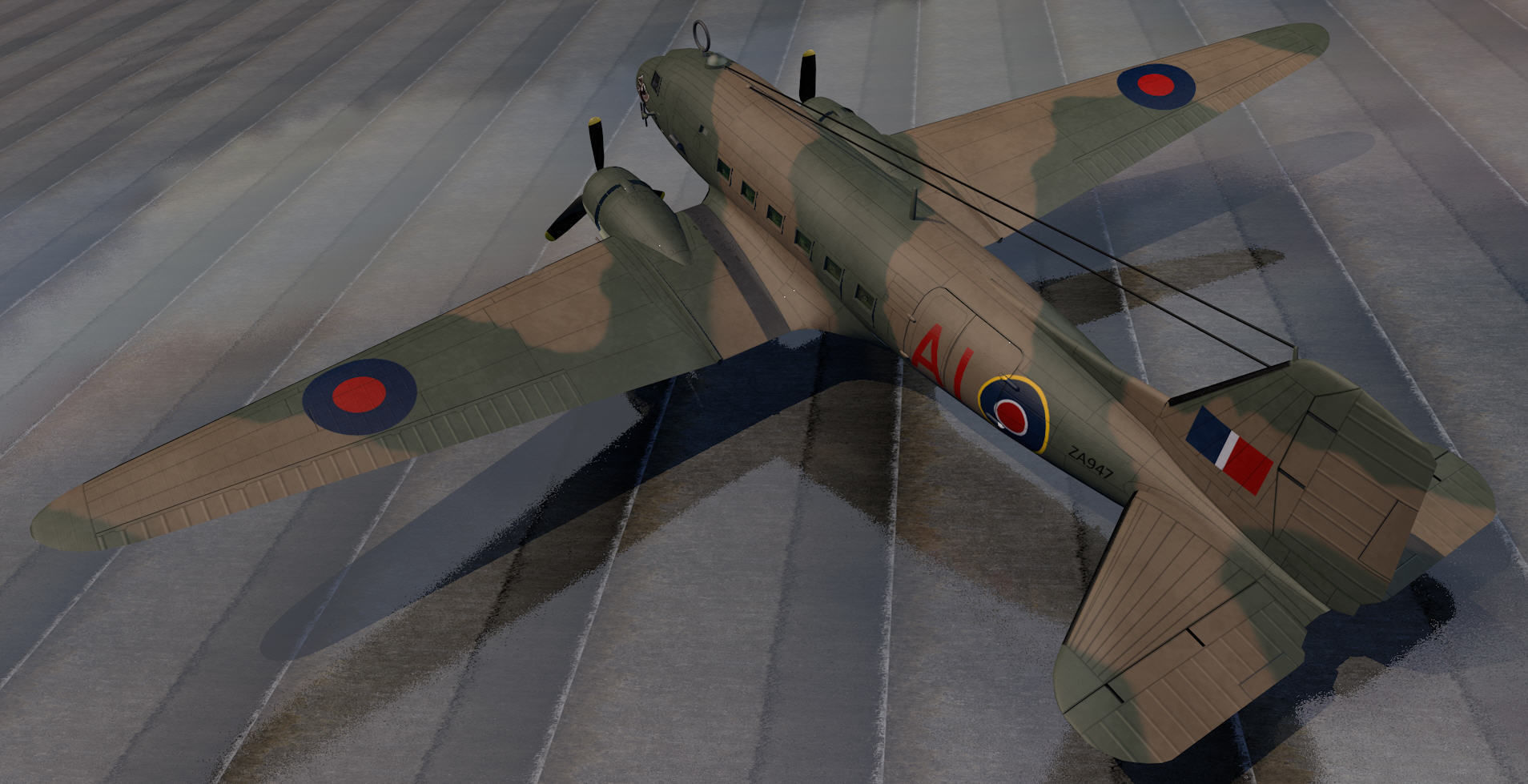 Douglas C-47 Dakota or Skytrain 3D model_2