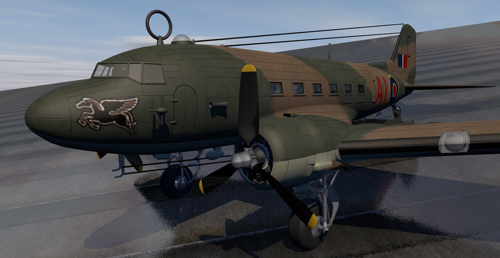 Douglas C-47 Dakota or Skytrain 3D model_5