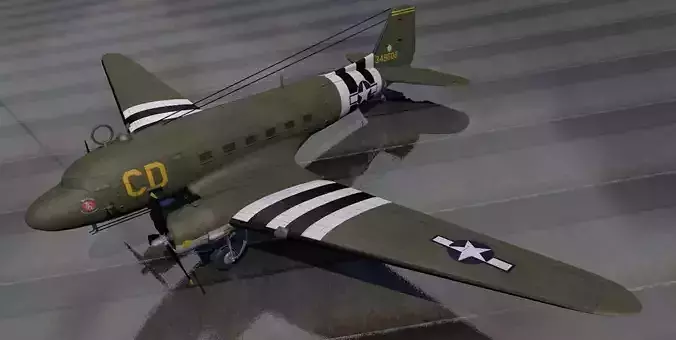 Douglas C-47 Dakota or Skytrain 3D model