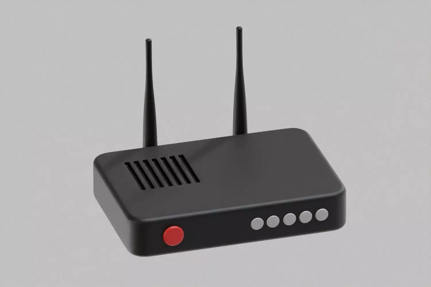 WiFi Router cartoon Low-poly 3D model