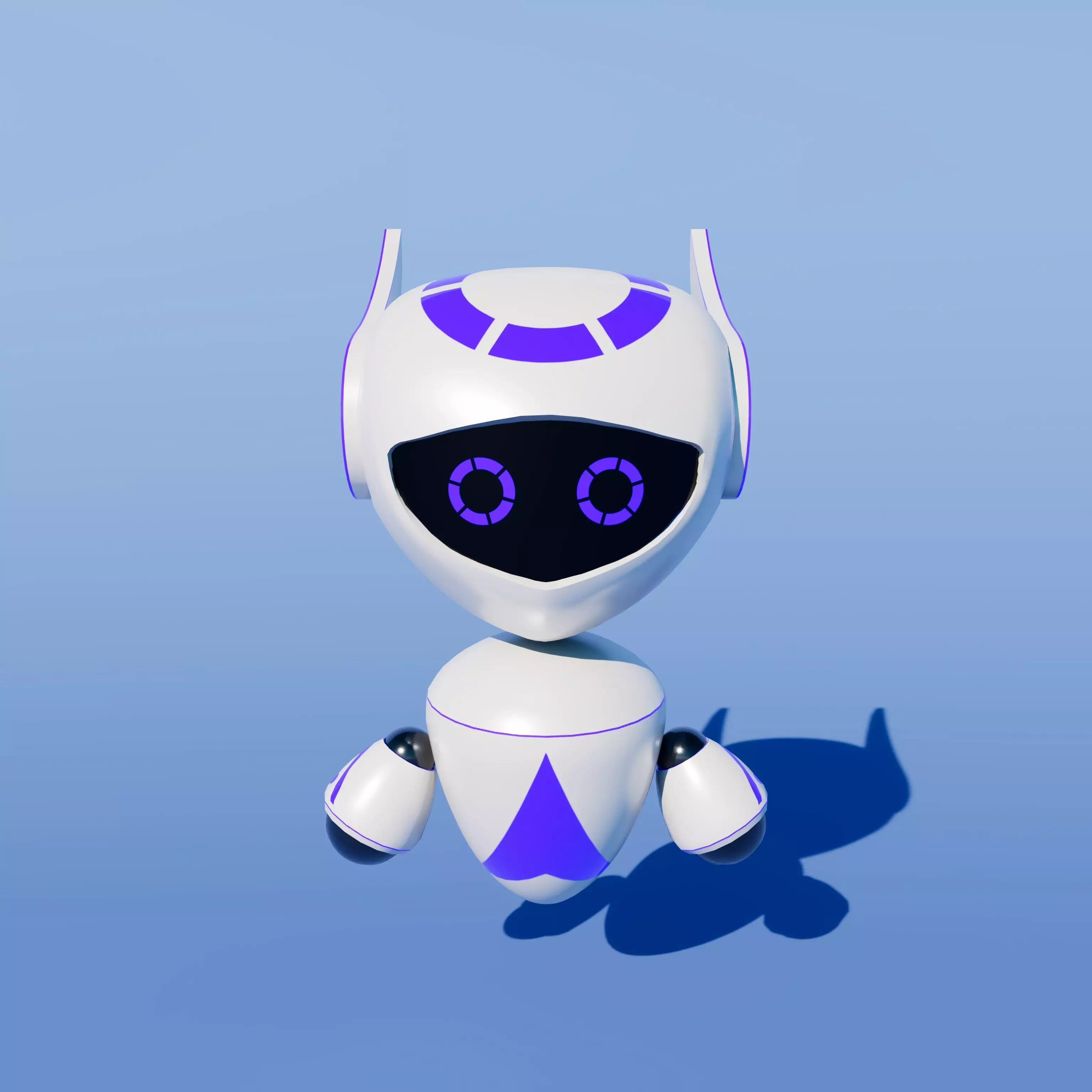 Cute Robot 01 Low-poly 3D model