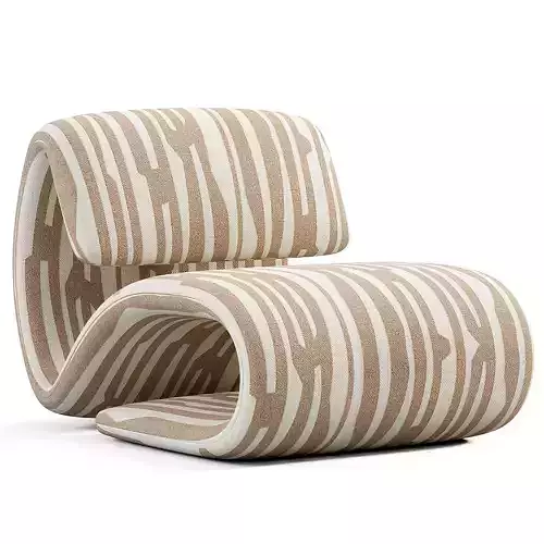 Dubna Lounge Chair Low-poly 3D model