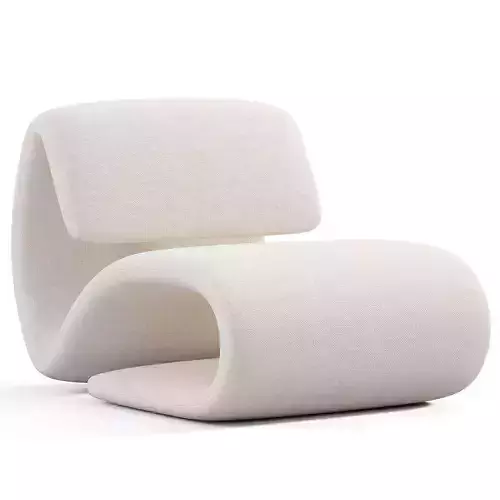 Dubna Lounge Chair Low-poly 3D model 3
