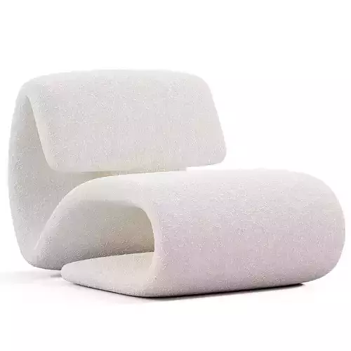 Dubna Lounge Chair Low-poly 3D model 6