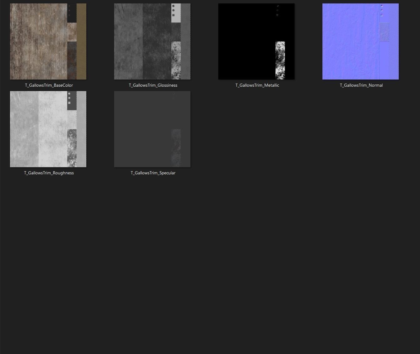 Gallows Scaffold PBR Low-poly 3D model_13