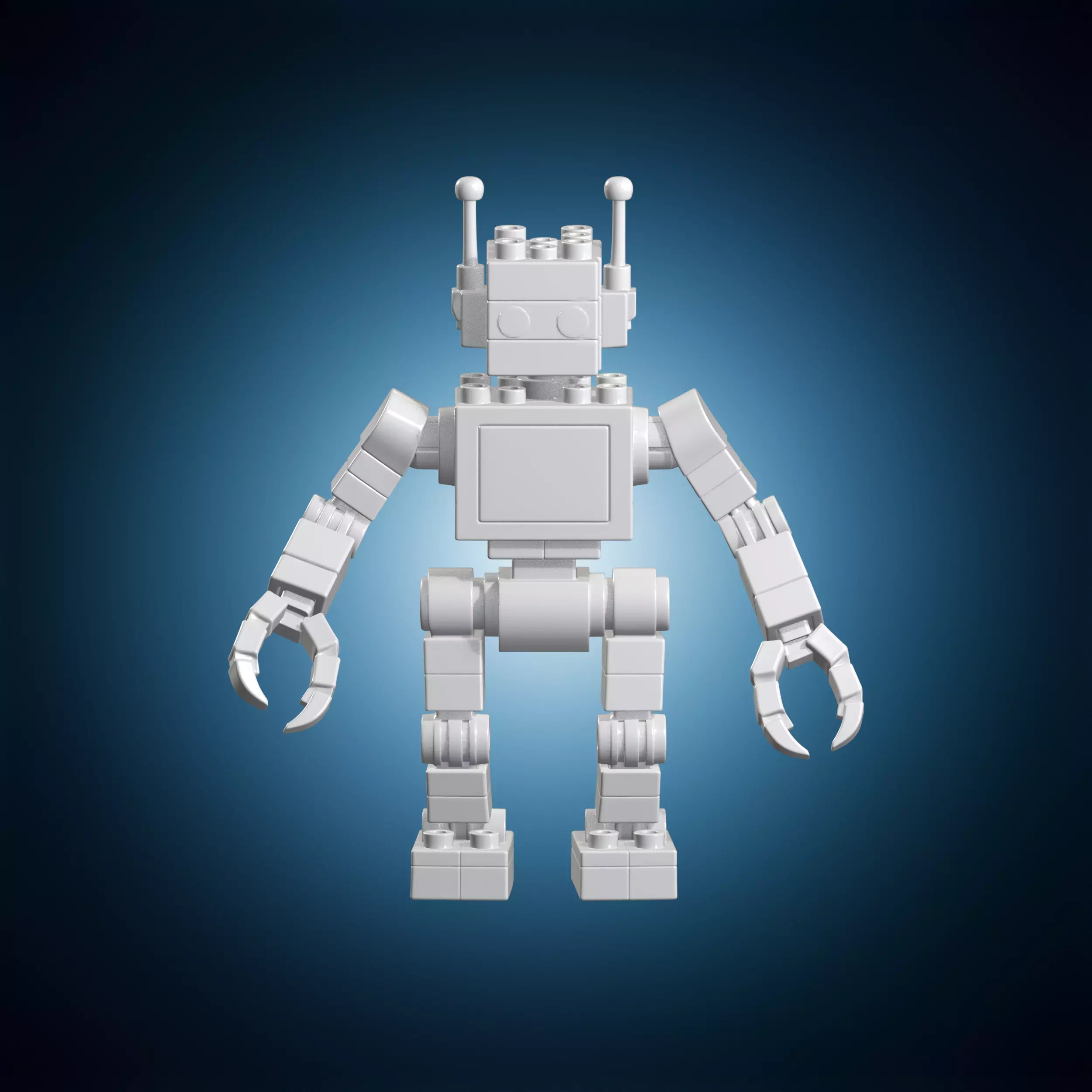 Lego Style Robot 3D Print Model 3D print model
