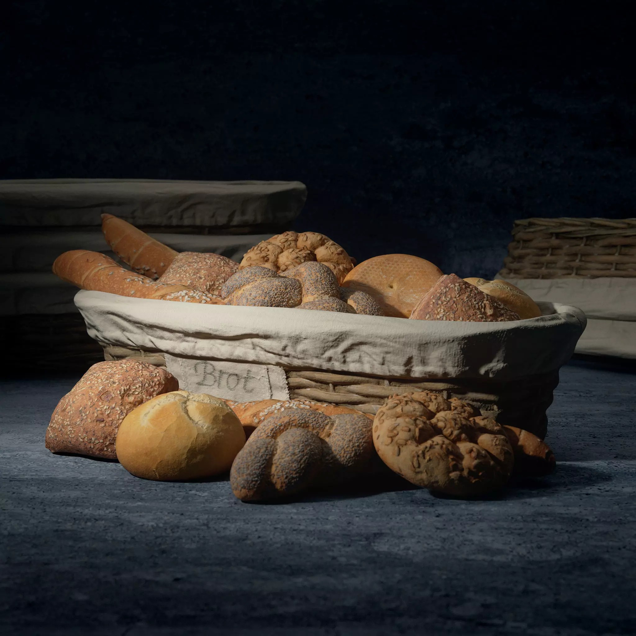 Breadroll Basket 3D model