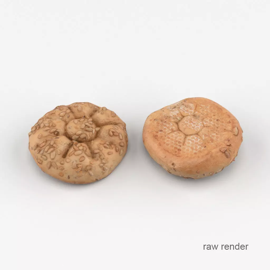 Sunflower Breadroll 3D model_0