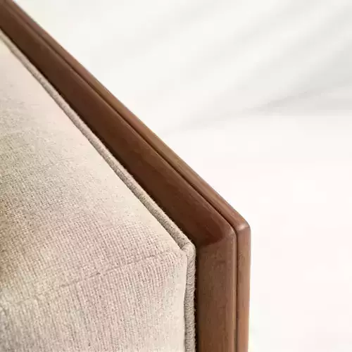 Modern Minimalist Fabric Three Seat Sofa 3D Model 3D model 7