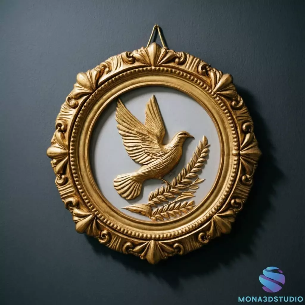 Easter Plaque - Baroque Medallion for CNC - 3D Printing Free 3D print model