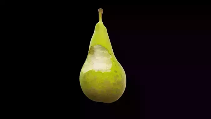 Green Pear Fruits 3D model 6