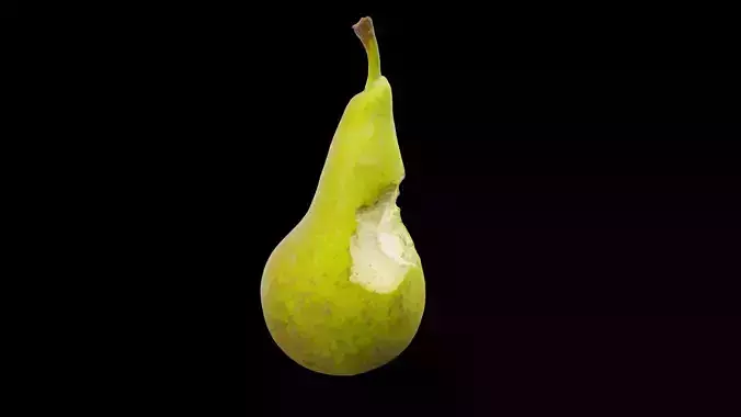 Green Pear Fruits 3D model 3