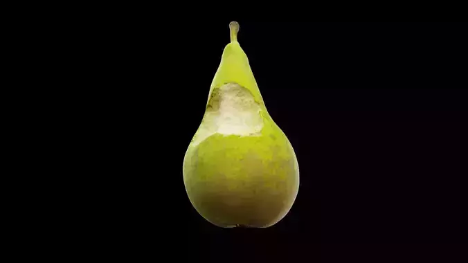 Green Pear Fruits 3D model 2
