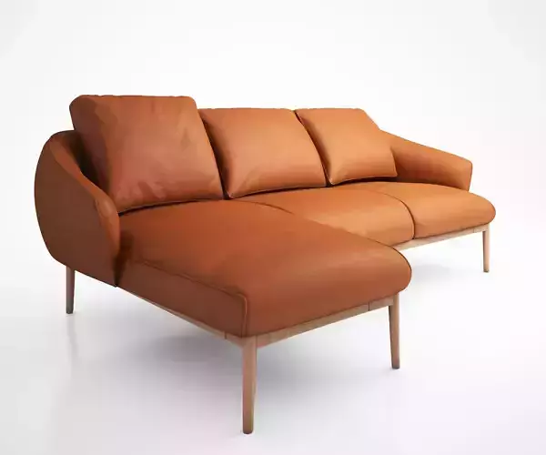 Marconato Zappa Architetti Theo sofa three seats in leather 
