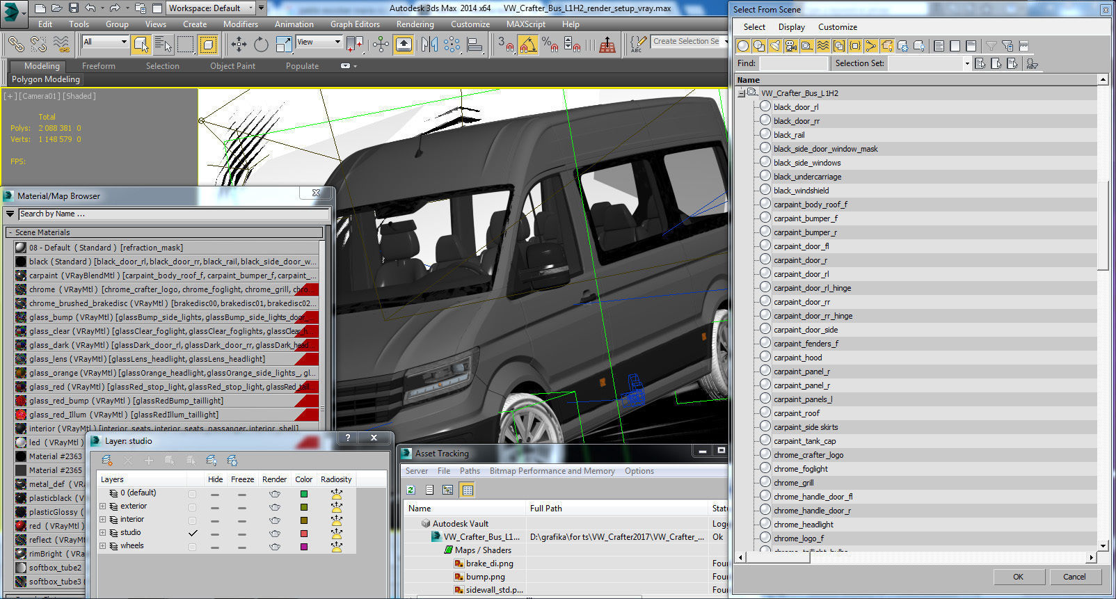 VW Crafter II 2017 L1H2 Bus 3D model_20