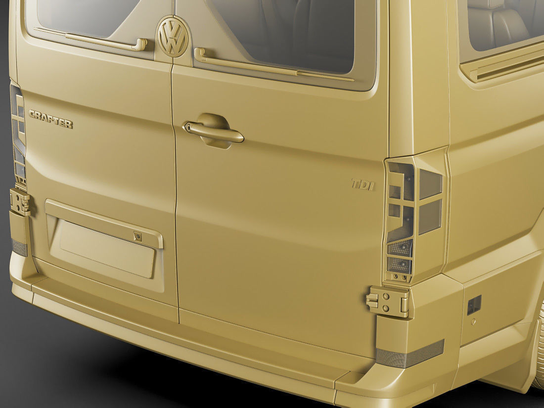 VW Crafter II 2017 L1H2 Bus 3D model_16