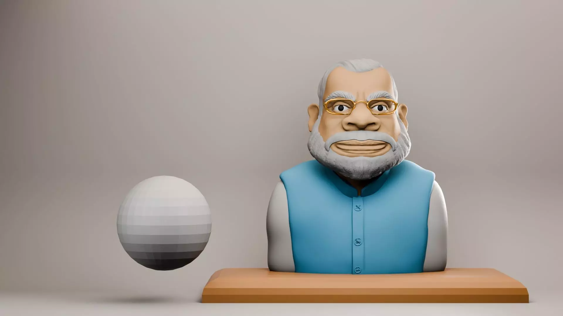 Narendra Modi Prime Minister of India Bust - 3D Character Model 3D print model