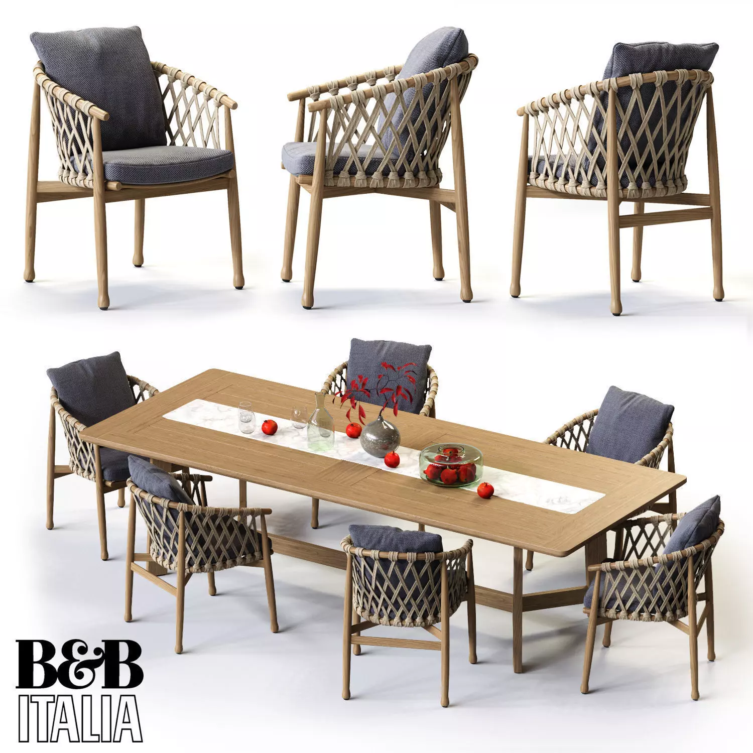BB Italia GINESTRA Rectangular Table 3D model_0