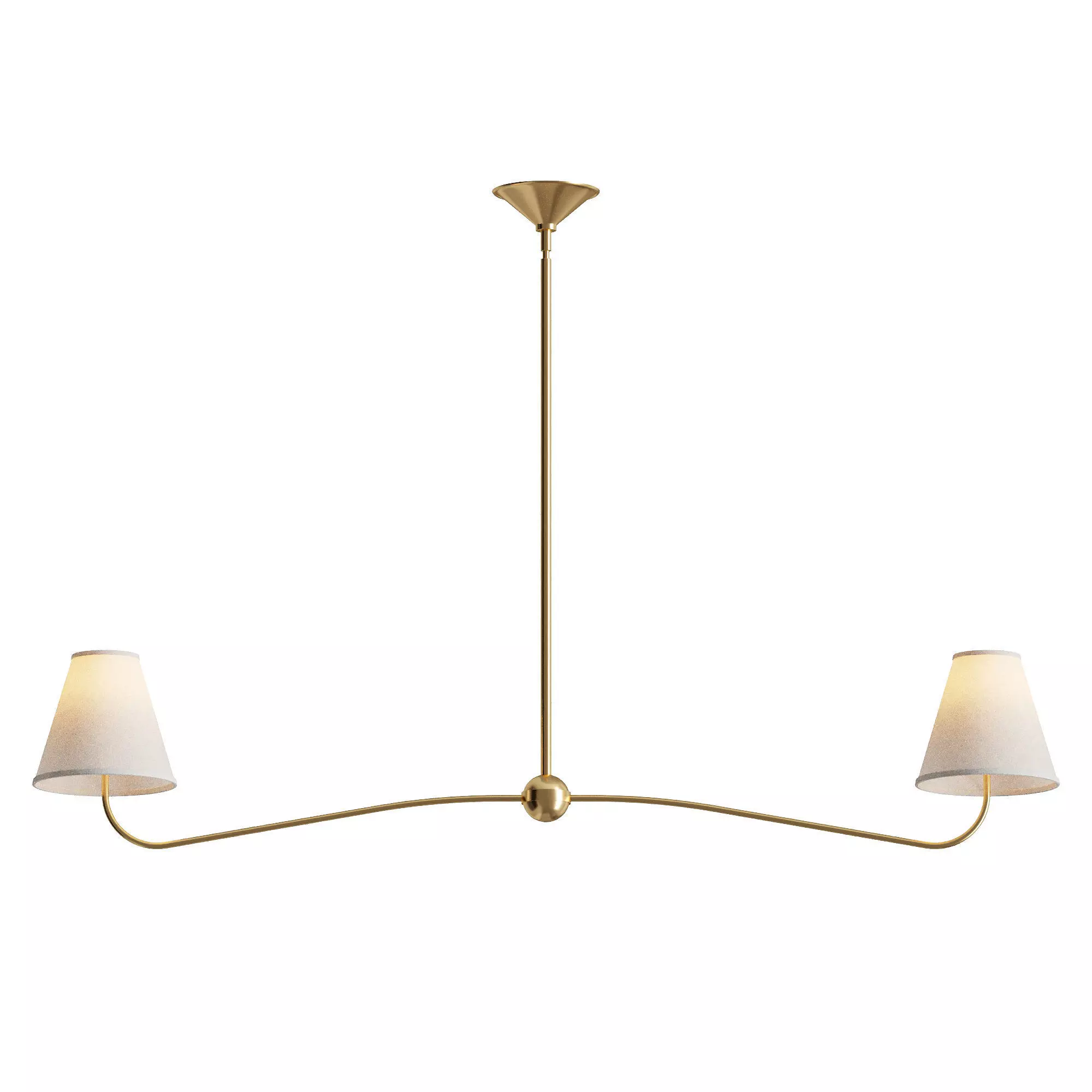 Fibura Modern Chandelier 2 heads 3D model