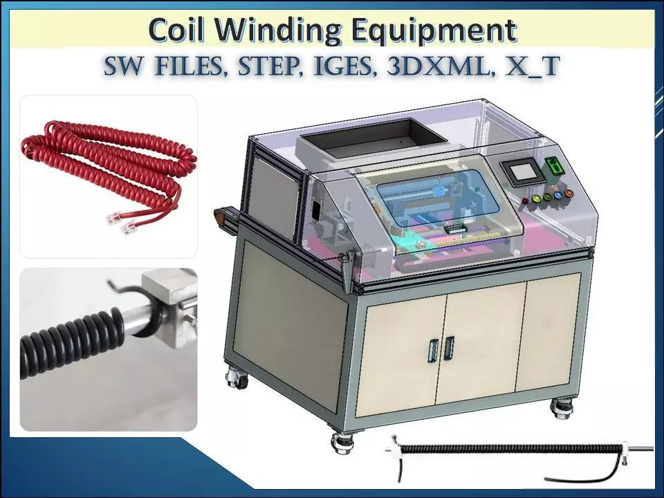 Industrial Coil Winding Machine 3D CAD Model 3D model