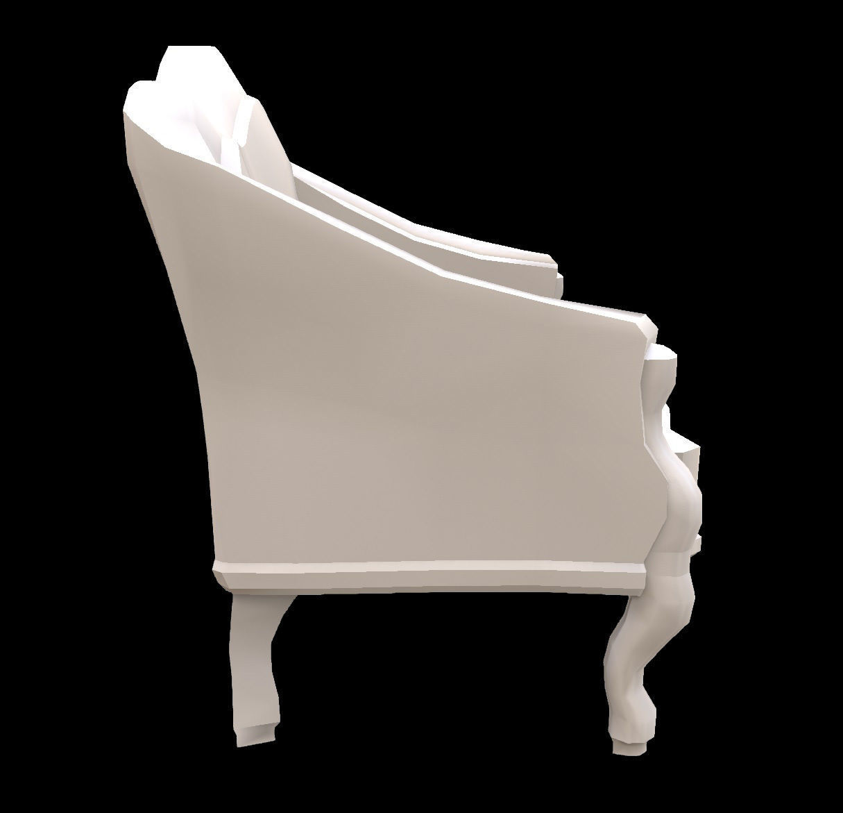 Chair Low-poly 3D model_3