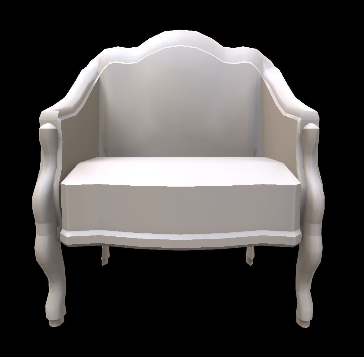 Chair Low-poly 3D model_2