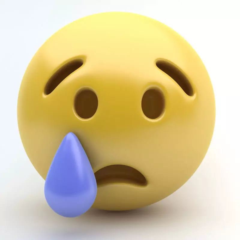 Emoji CRY Low-poly 3D model