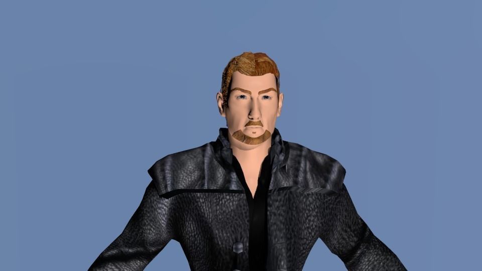 Captain Flint Pirate Low-poly 3D model_5