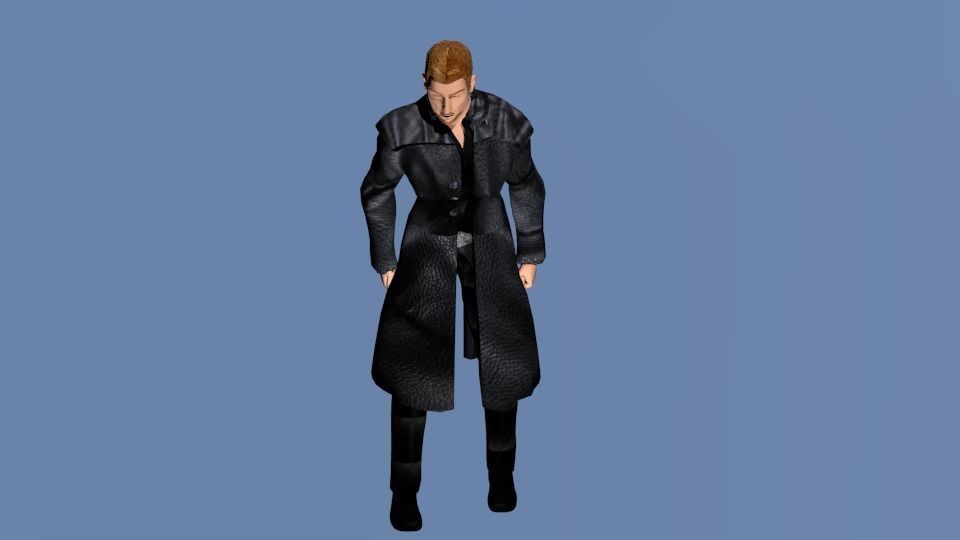 Captain Flint Pirate Low-poly 3D model_2