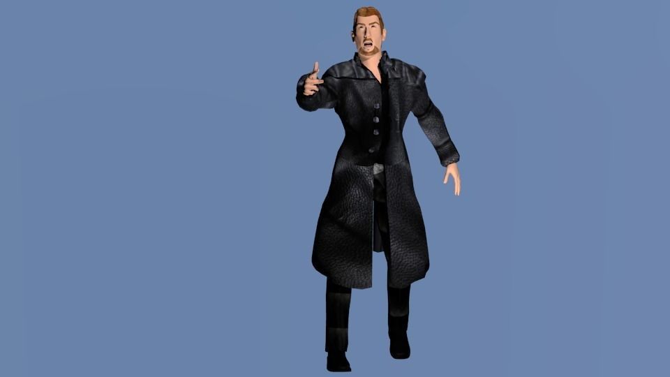 Captain Flint Pirate Low-poly 3D model_1
