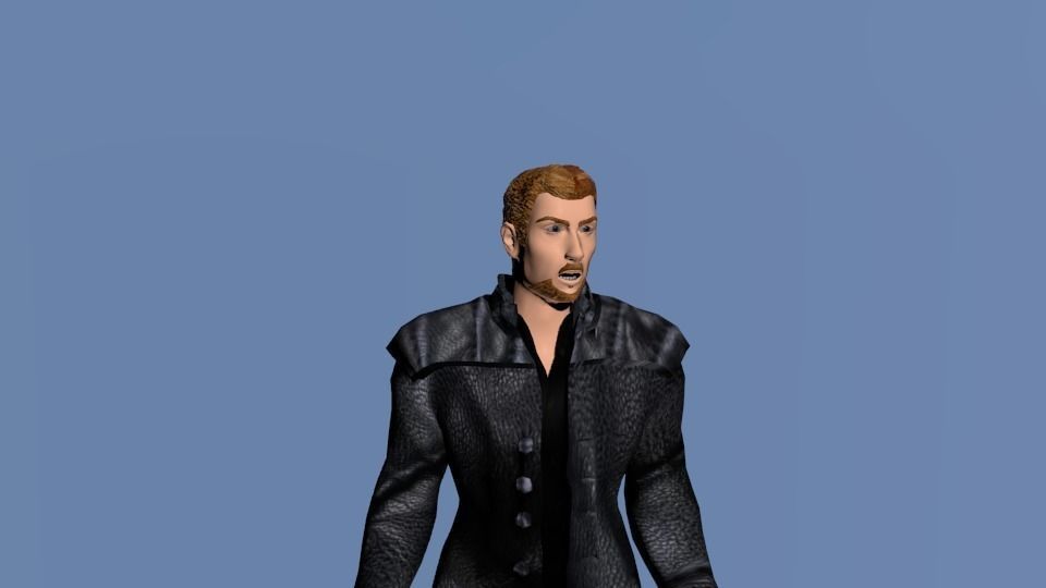 Captain Flint Pirate Low-poly 3D model_3