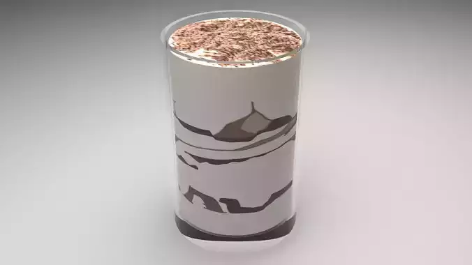 Tiramisu Mousse 3D model