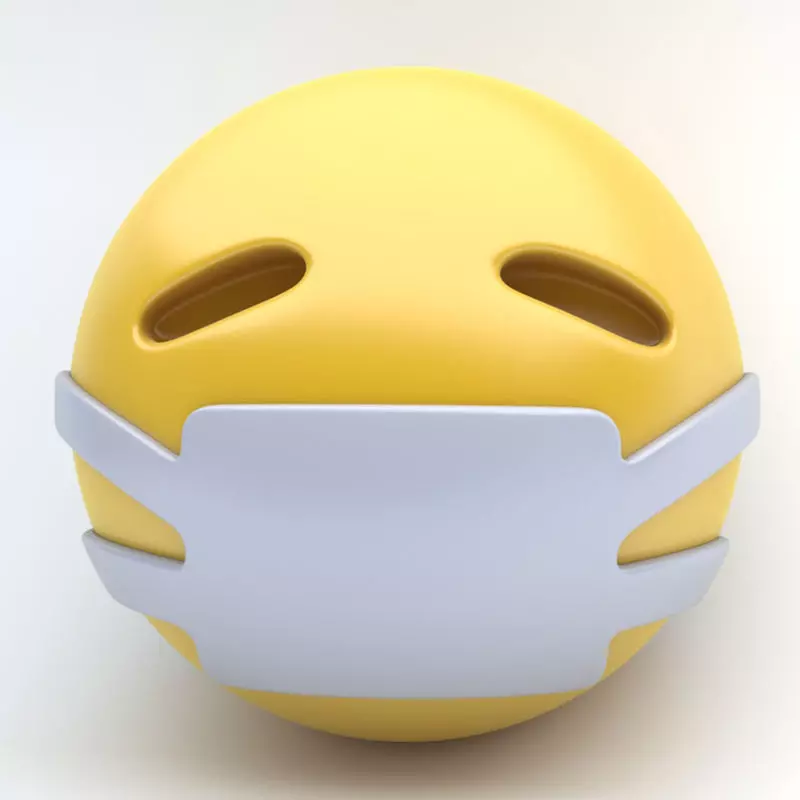 EMOJI medical mask Low-poly 3D model_0