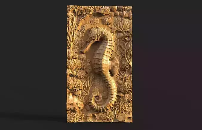 Seahorse CNC STL file 