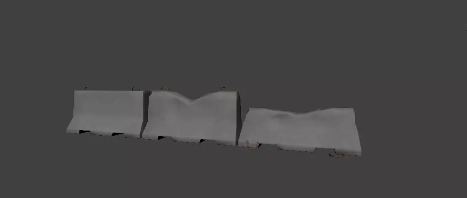 Low Poly Wooden Barricade Damage States Game Ready Free low-poly 3D model