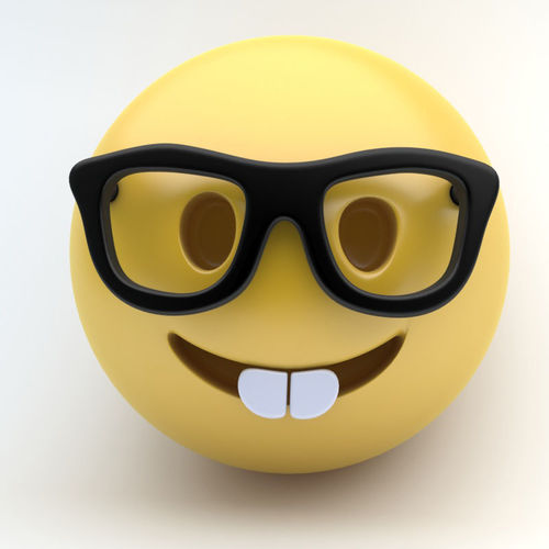 EMOJI NERD Low-poly 3D model