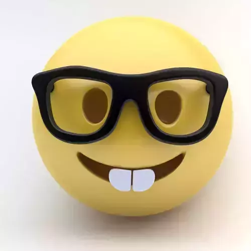 EMOJI NERD Low-poly 3D model