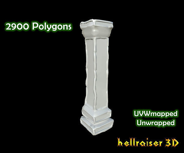 Pillar - Column 2 Low-poly 3D model
