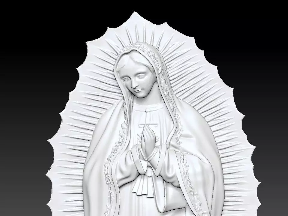Our Lady of Guadalupe - High-Poly Digital Sculpture 3D print model