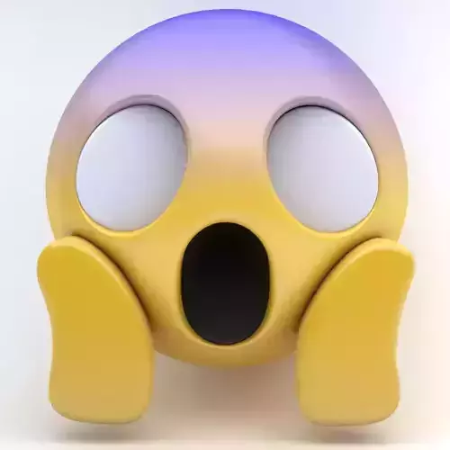 EMOJI SCREAM Low-poly 3D model
