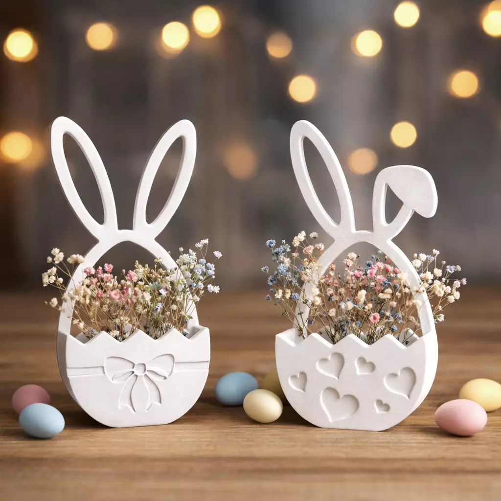 Easter Egg Basket Set 3D print model
