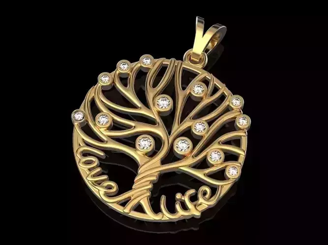 Love Life pendant 3D print model